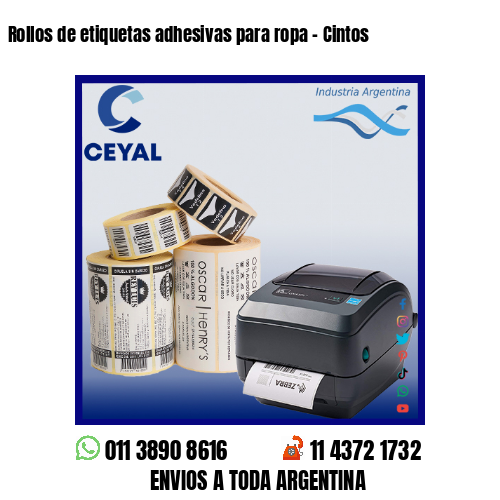 Rollos de etiquetas adhesivas para ropa – Cintos