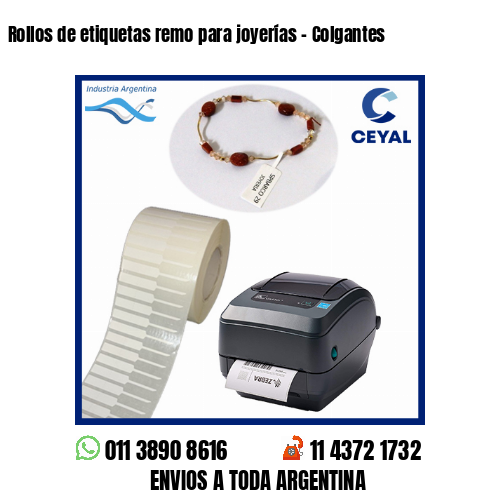 Rollos de etiquetas remo para joyerías – Colgantes