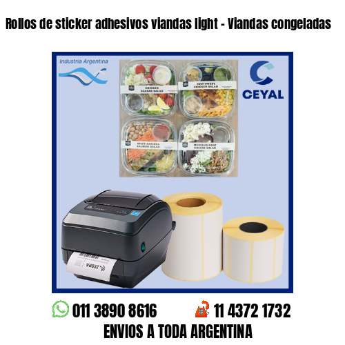 Rollos de sticker adhesivos viandas light – Viandas congeladas