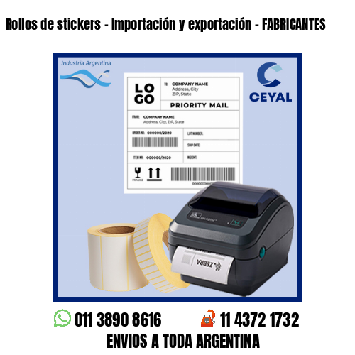 Rollos de stickers – Importación y exportación – FABRICANTES