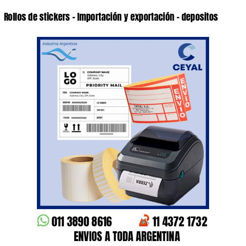 Rollos de stickers – Importación y exportación – depositos