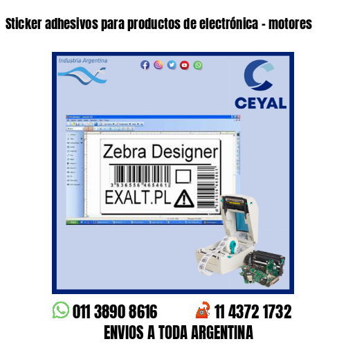 Sticker adhesivos para productos de electrónica – motores