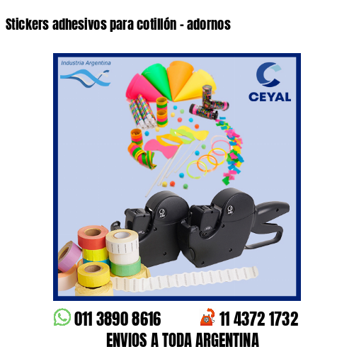 Stickers adhesivos para cotillón – adornos