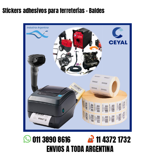 Stickers adhesivos para ferreterías – Baldes