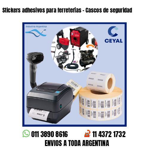 Stickers adhesivos para ferreterías - Cascos de seguridad