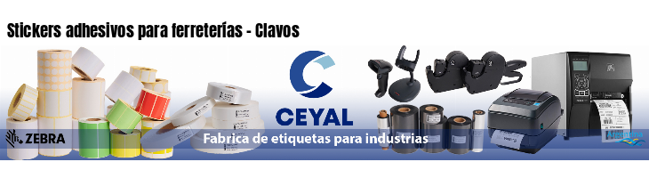 Stickers adhesivos para ferreterías - Clavos