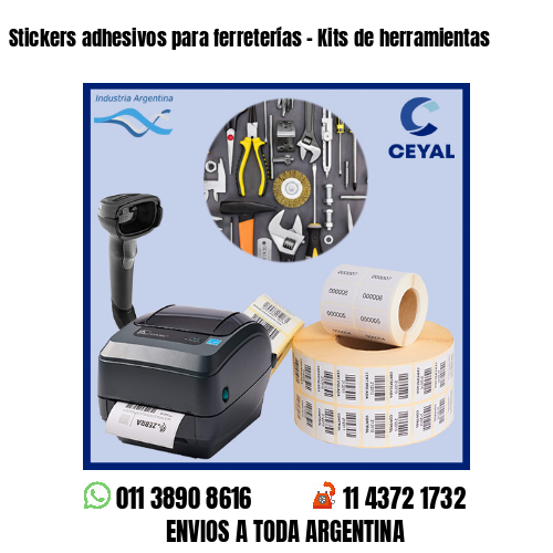 Stickers adhesivos para ferreterías - Kits de herramientas