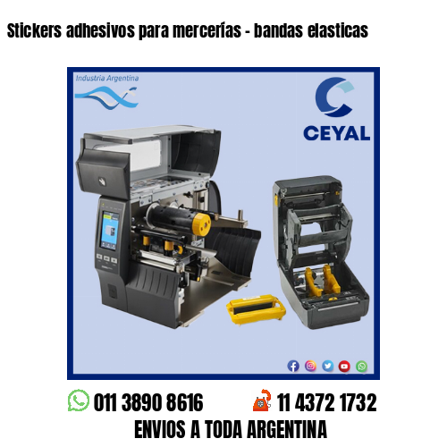 Stickers adhesivos para mercerías – bandas elasticas