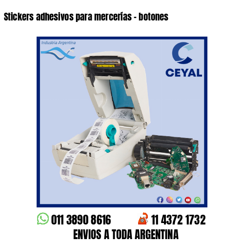 Stickers adhesivos para mercerías – botones