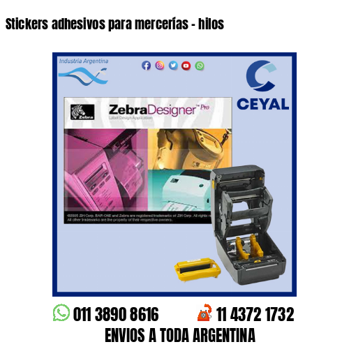Stickers adhesivos para mercerías – hilos