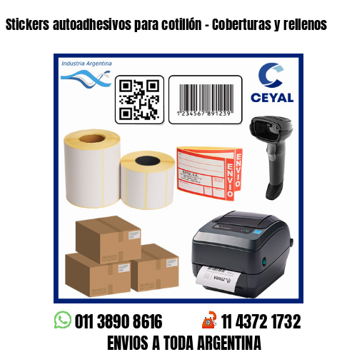 Stickers autoadhesivos para cotillón - Coberturas y rellenos