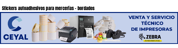 Stickers autoadhesivos para mercerías - bordados