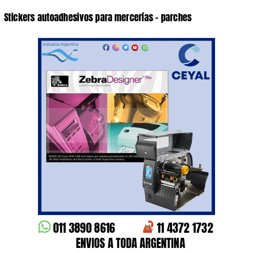 Stickers autoadhesivos para mercerías – parches