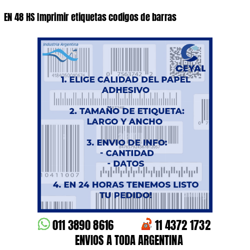 EN 48 HS Imprimir etiquetas codigos de barras