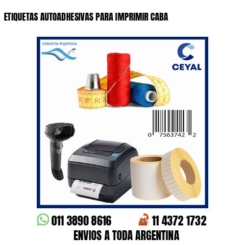 ETIQUETAS AUTOADHESIVAS PARA IMPRIMIR CABA