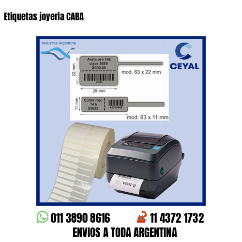 Etiquetas joyeria CABA