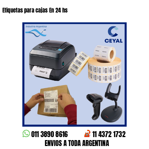 Etiquetas para cajas En 24 hs
