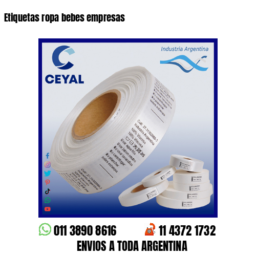 Etiquetas ropa bebes empresas