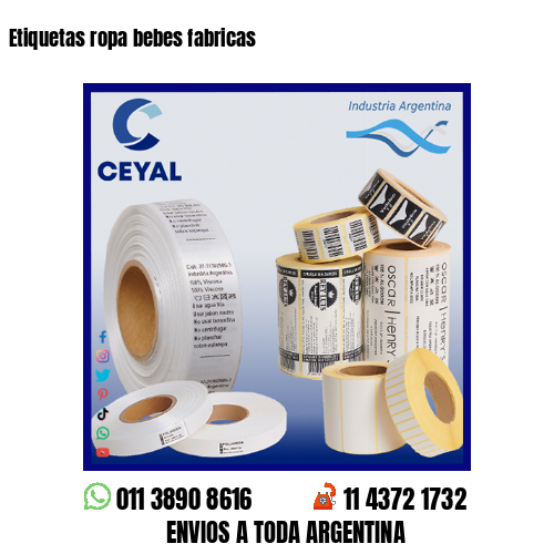 Etiquetas ropa bebes fabricas