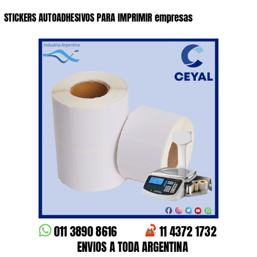 STICKERS AUTOADHESIVOS PARA IMPRIMIR empresas