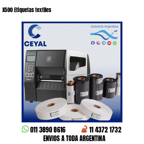 X500 Etiquetas textiles