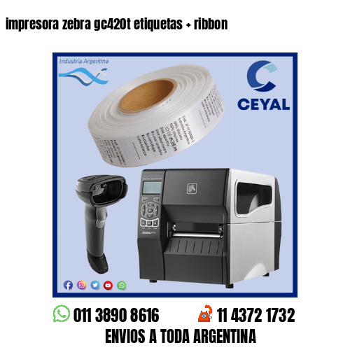 impresora zebra gc420t etiquetas   ribbon
