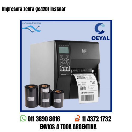 impresora zebra gc420t instalar