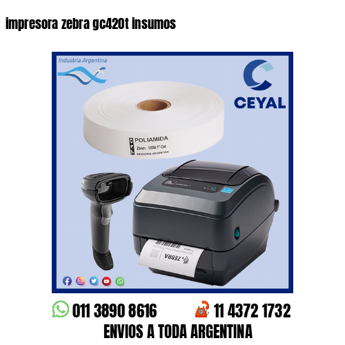 impresora zebra gc420t insumos