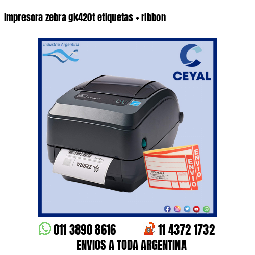 impresora zebra gk420t etiquetas   ribbon