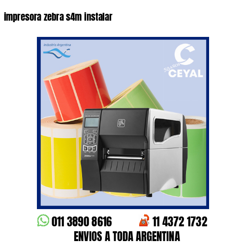 impresora zebra s4m instalar