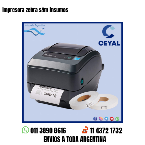 impresora zebra s4m insumos
