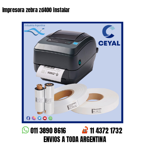 impresora zebra zd400 instalar