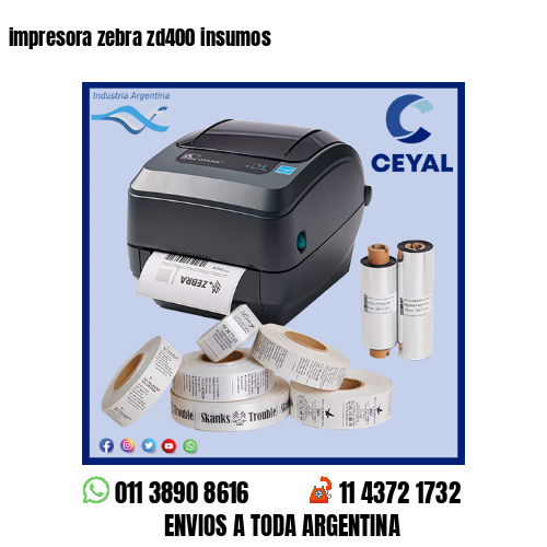 impresora zebra zd400 insumos