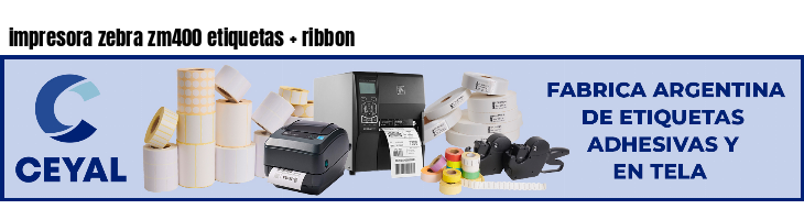 impresora zebra zm400 etiquetas ribbon