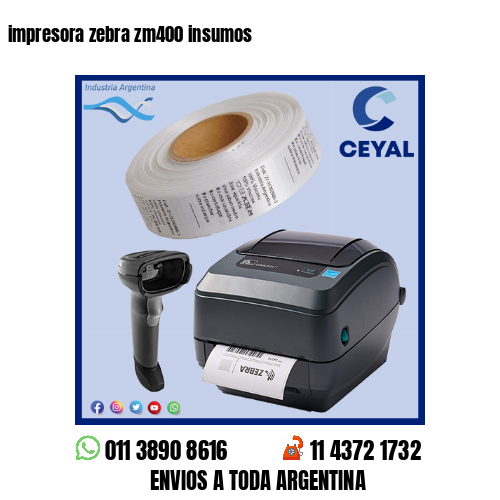 impresora zebra zm400 insumos