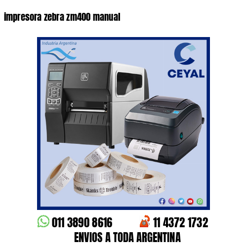 impresora zebra zm400 manual