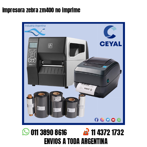 impresora zebra zm400 no imprime