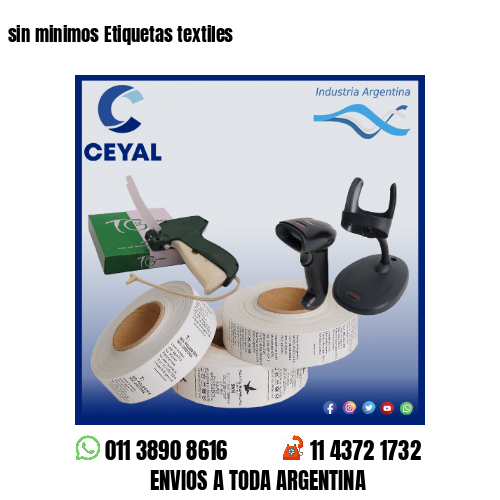 sin minimos Etiquetas textiles