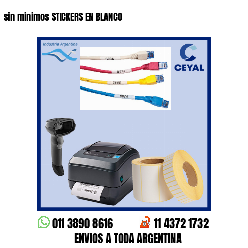 sin minimos STICKERS EN BLANCO
