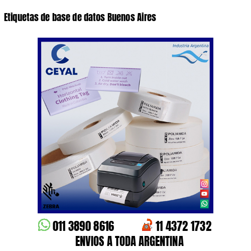 Etiquetas de base de datos Buenos Aires