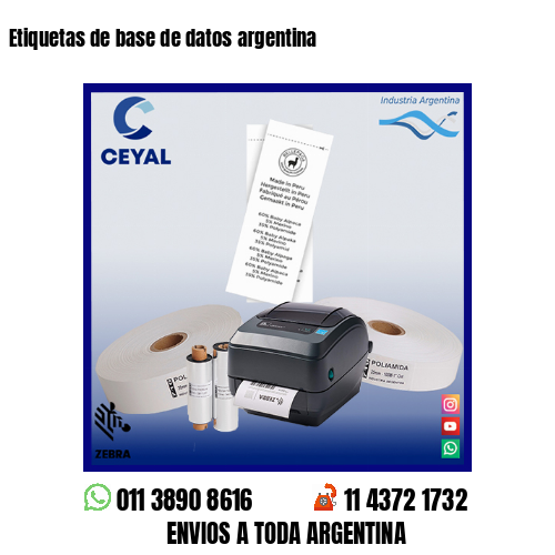 Etiquetas de base de datos argentina