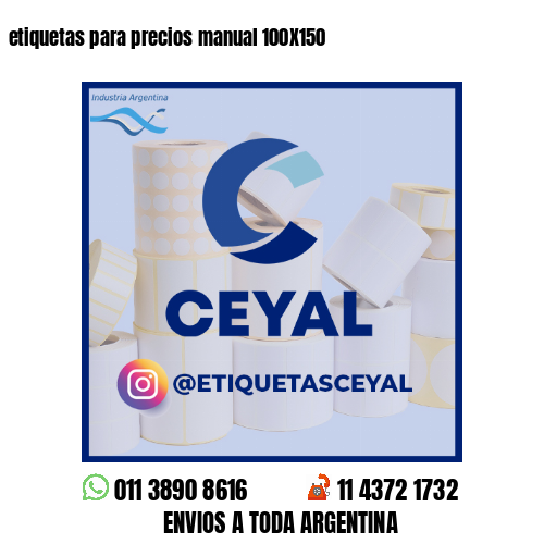 etiquetas para precios manual 100X150