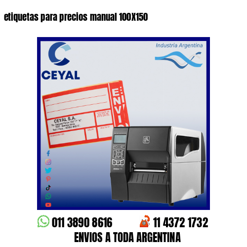 etiquetas para precios manual 100X150