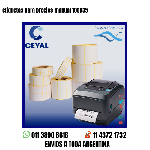 etiquetas para precios manual 100X35