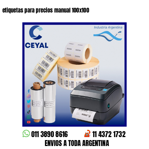 etiquetas para precios manual 100×100