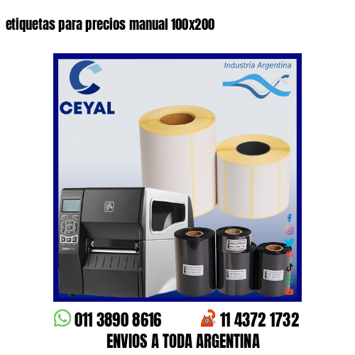 etiquetas para precios manual 100×200