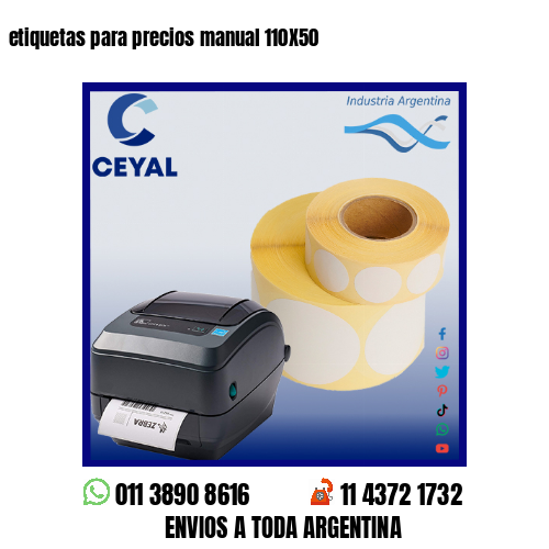 etiquetas para precios manual 110X50