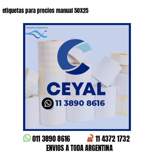 etiquetas para precios manual 50X25
