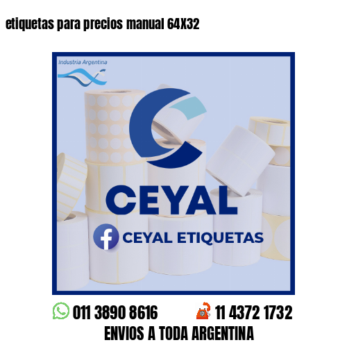 etiquetas para precios manual 64X32