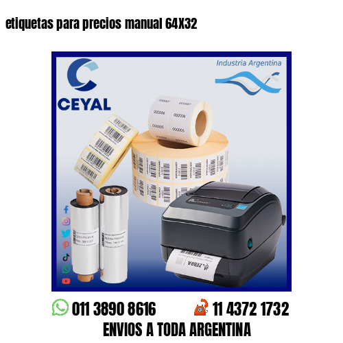 etiquetas para precios manual 64X32
